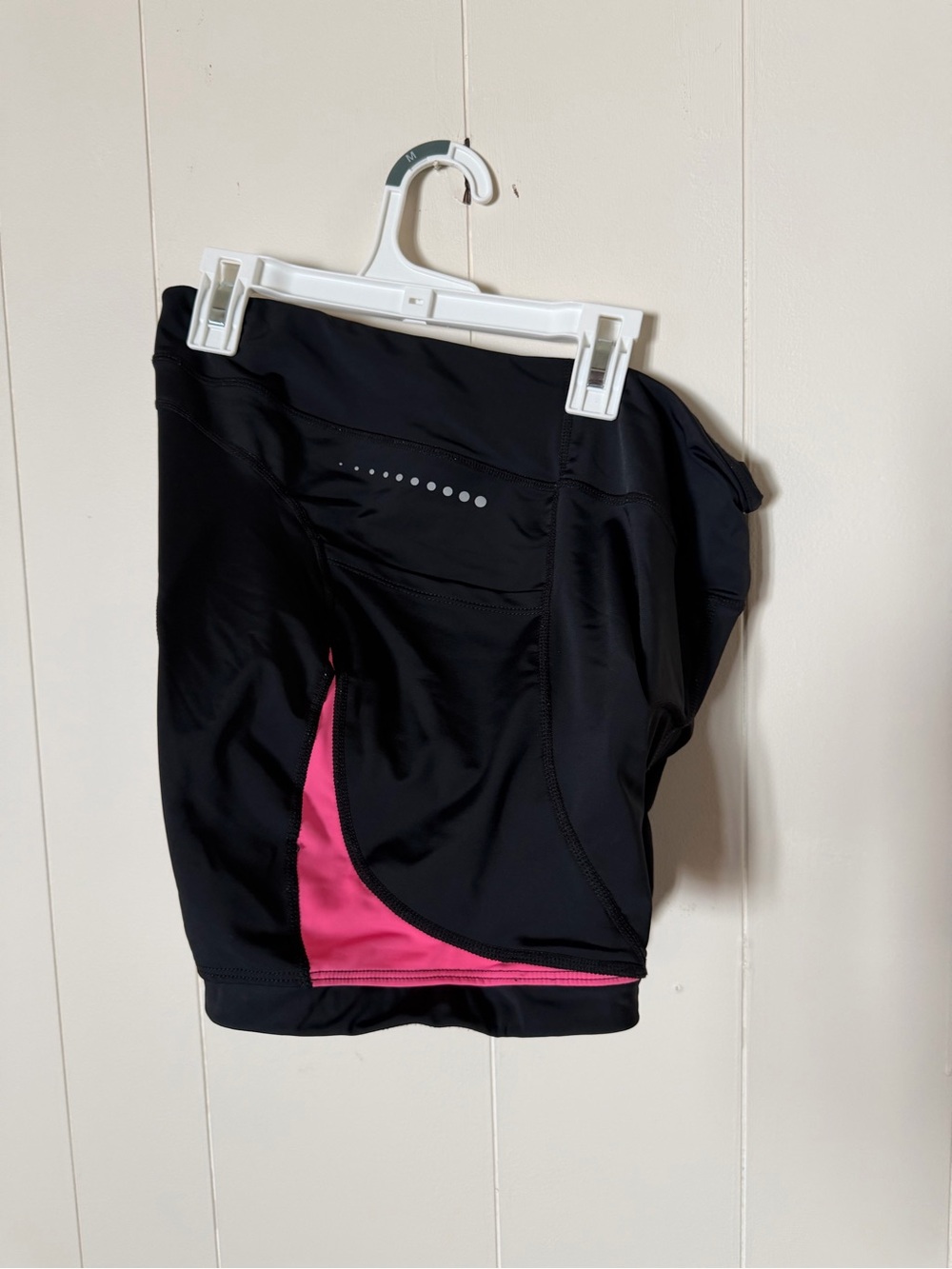 Women’s Black and Pink Athletic Cycle Shorts